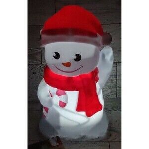 Snowman Light Sound Battery Operated Small Motion Activated Lights Up Singing